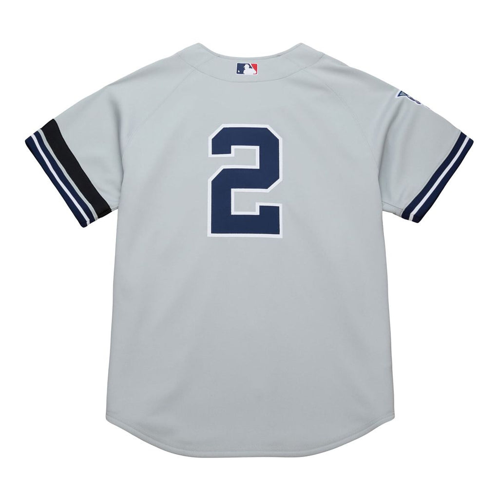 Derek Jeter New York Yankees Cooperstown Collection 2000 World Series Authentic Jersey - Gray