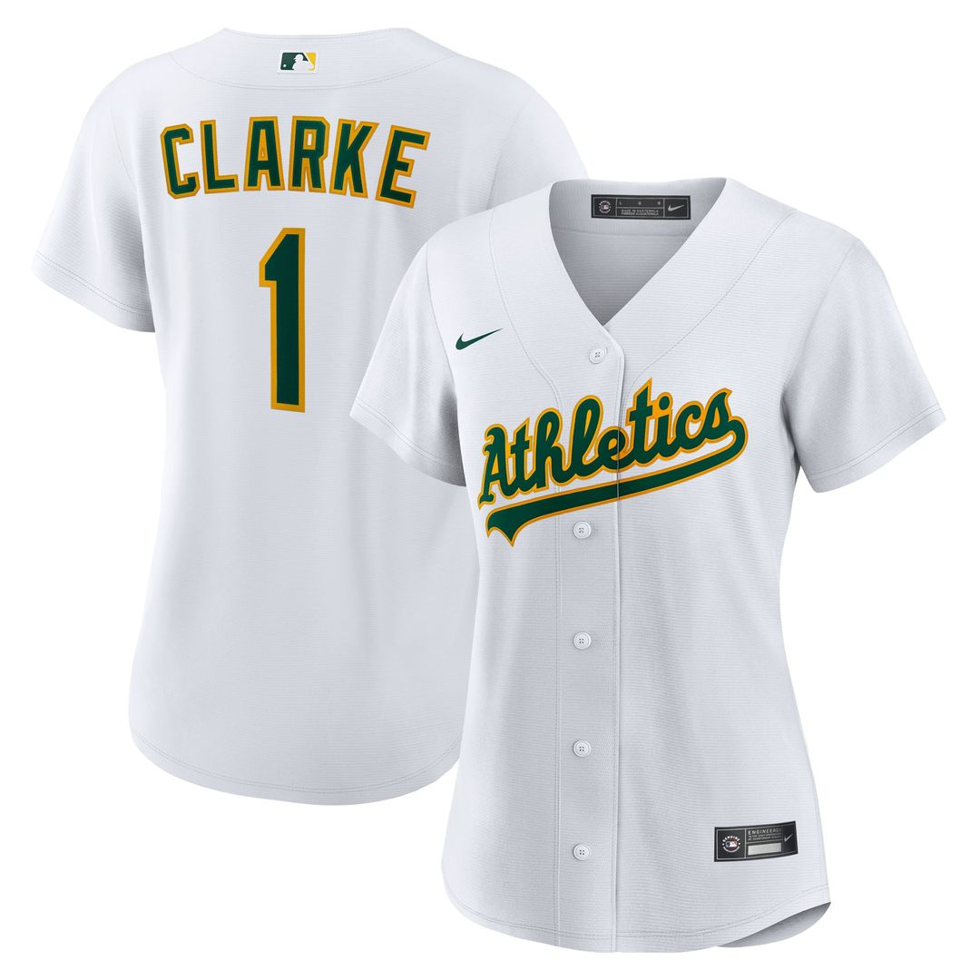 Denzel Clarke Athletics Women's Home Replica Jersey - White