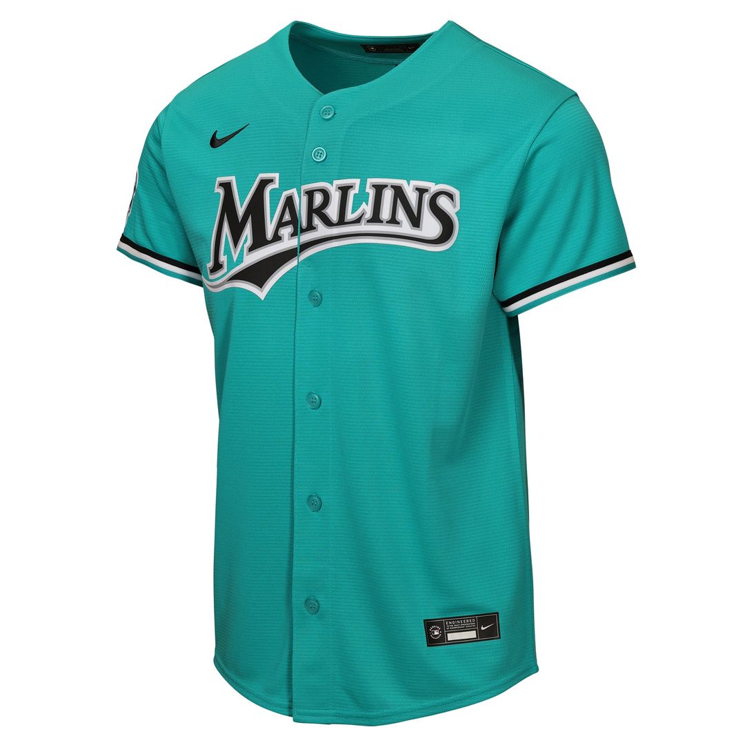Miami Marlins Youth Alternate Stadium Jersey - Teal