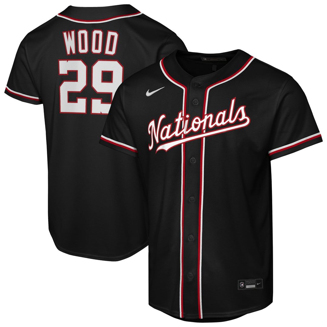 James Wood Washington Nationals Youth Fashion Replica Player Jersey - Black