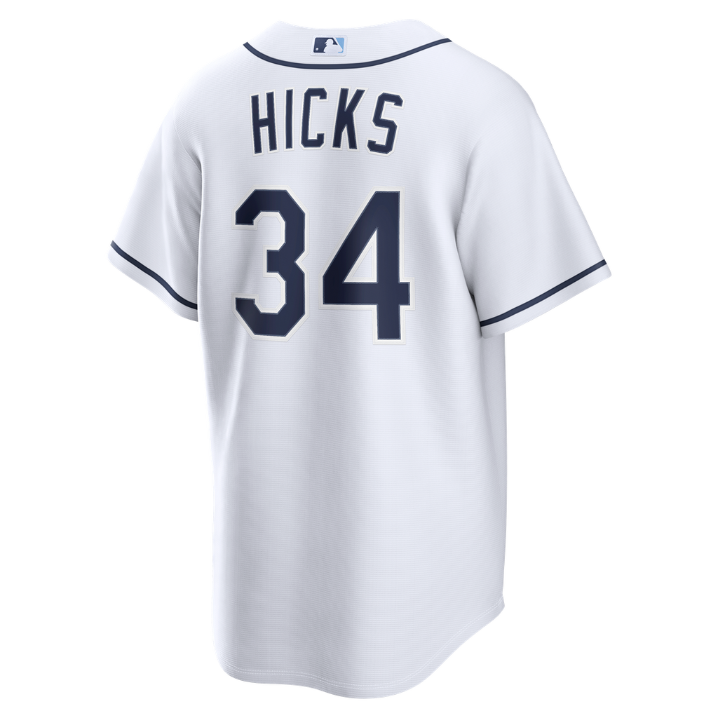 Liam Hicks Tampa Bay Rays Home Replica Jersey - White