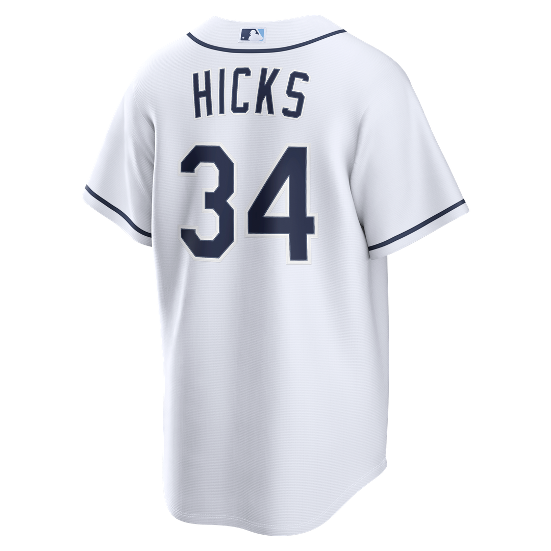 Liam Hicks Tampa Bay Rays Home Replica Jersey - White