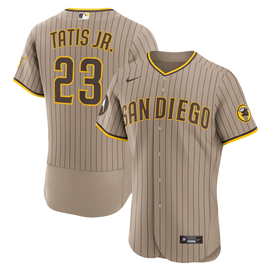 Fernando Tatis Jr. San Diego Padres Alternate Authentic Sponsor Patch Jersey - Sand