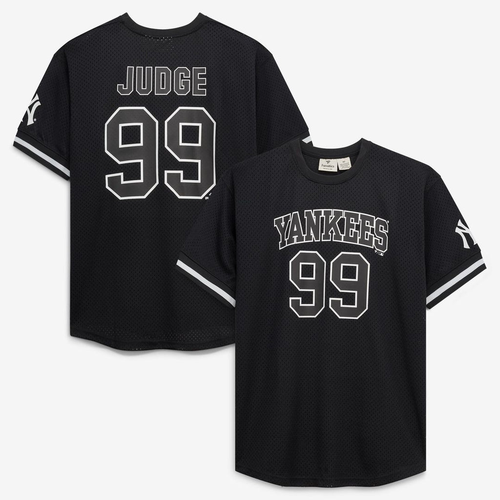 Aaron Judge New York Yankees Fanatics Big & Tall Heavyweight Mesh Jersey - Black/White
