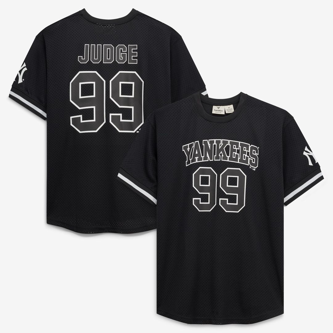 Aaron Judge New York Yankees Fanatics Big & Tall Heavyweight Mesh Jersey - Black/White