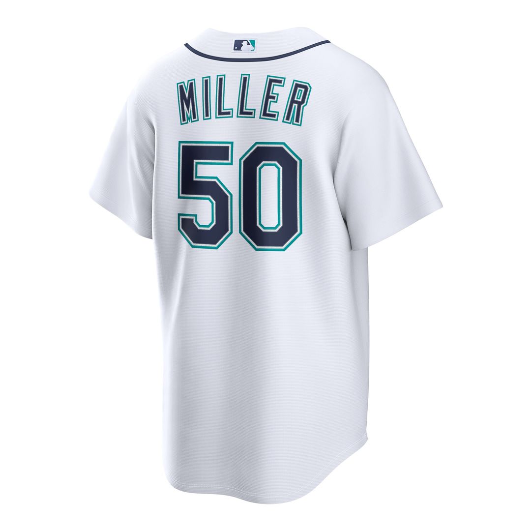 Bryce Miller Seattle Mariners Home Replica Jersey - White