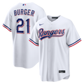 Jake Burger Texas Rangers Home Replica Jersey - White