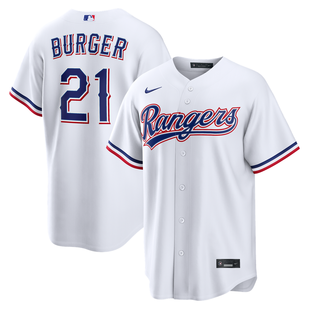 Jake Burger Texas Rangers Home Replica Jersey - White