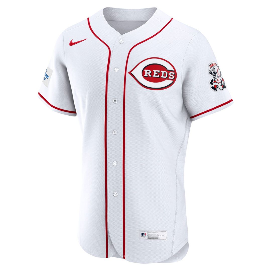 Cincinnati Reds Home Sponsor Patch Authentic Jersey - White