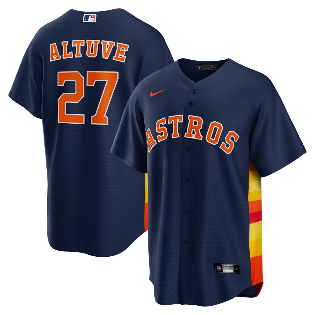 Jose Altuve Houston Astros Alternate 2 Replica Jersey - Navy
