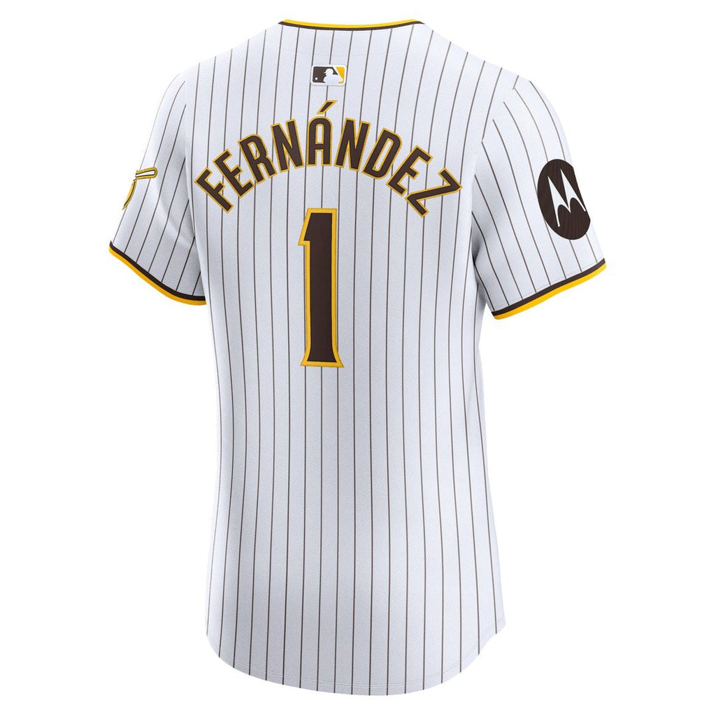Tony Fernández San Diego Padres Home Elite Sponsor Patch Player Jersey - White