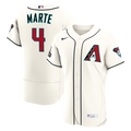 Ketel Marte Arizona Diamondbacks Home Authentic Sponsor Patch Jersey - Cream