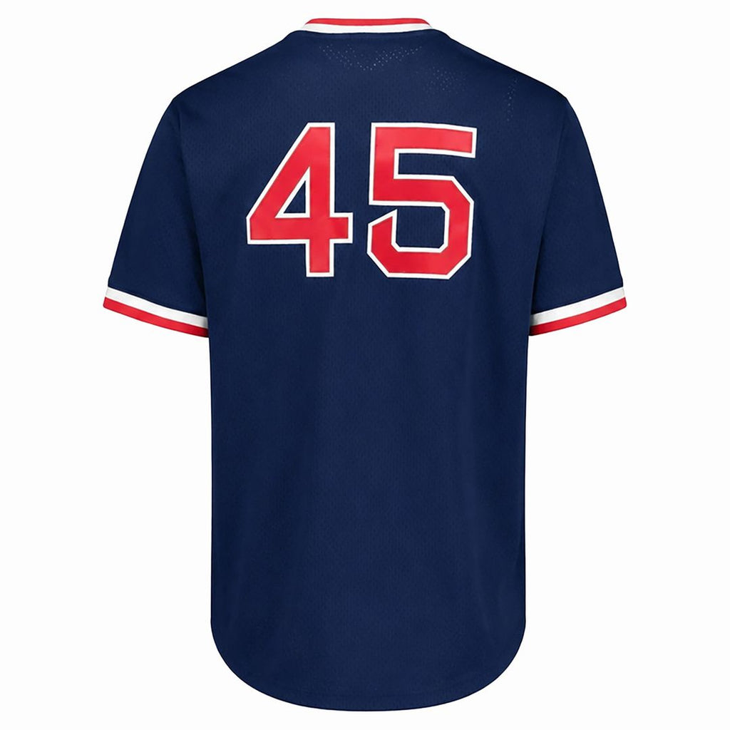 Pedro Martinez Boston Red Sox Big & Tall Cooperstown Mesh Batting Practice Jersey - Navy
