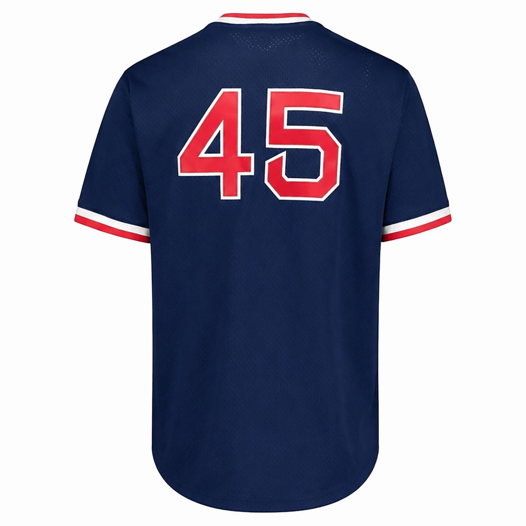 Pedro Martinez Boston Red Sox Big & Tall Cooperstown Mesh Batting Practice Jersey - Navy