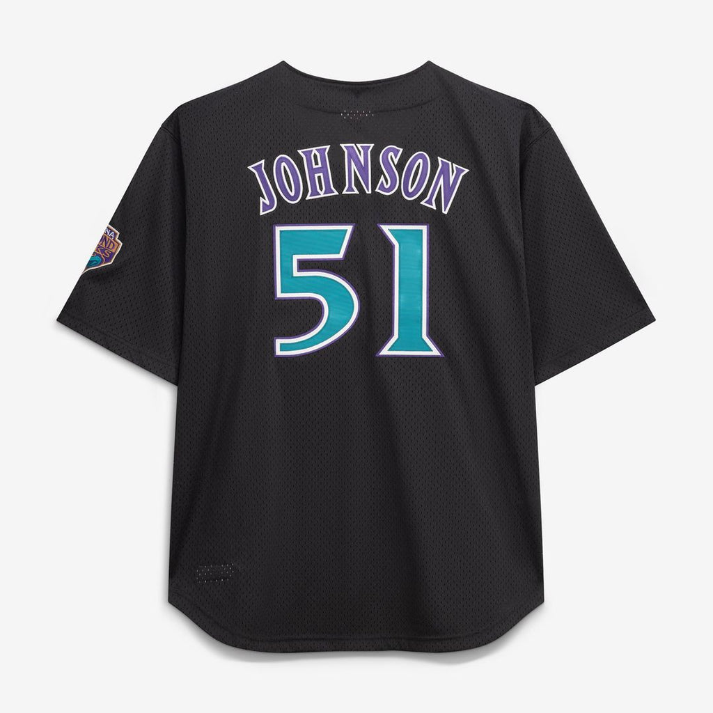 Randy Johnson Arizona Diamondbacks Big & Tall Cooperstown Mesh Batting Practice Jersey - Black