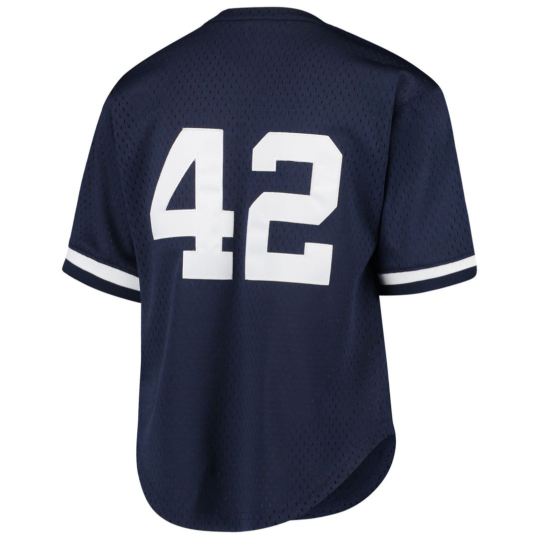 Mariano Rivera New York Yankees Youth Cooperstown Collection Mesh Batting Practice Jersey - Navy