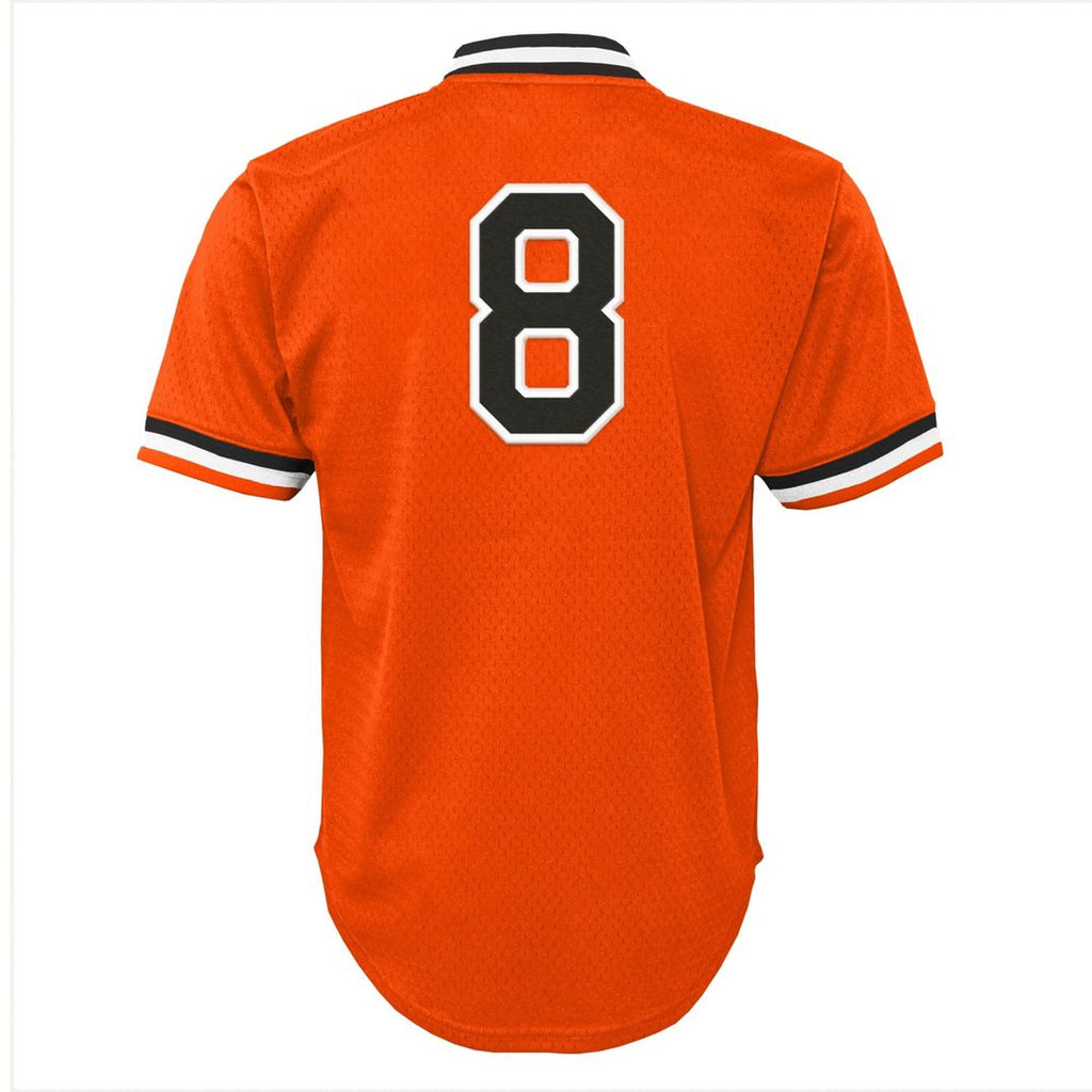 Cal Ripken Jr. Baltimore Orioles Youth Cooperstown Collection Mesh Batting Practice Jersey - Orange