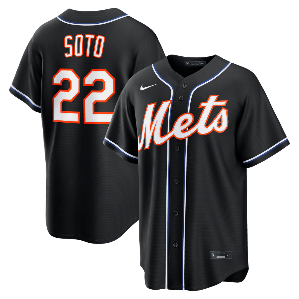Juan Soto New York Mets Fashion Replica Black Out Jersey