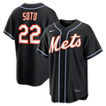 Juan Soto New York Mets Fashion Replica Black Out Jersey
