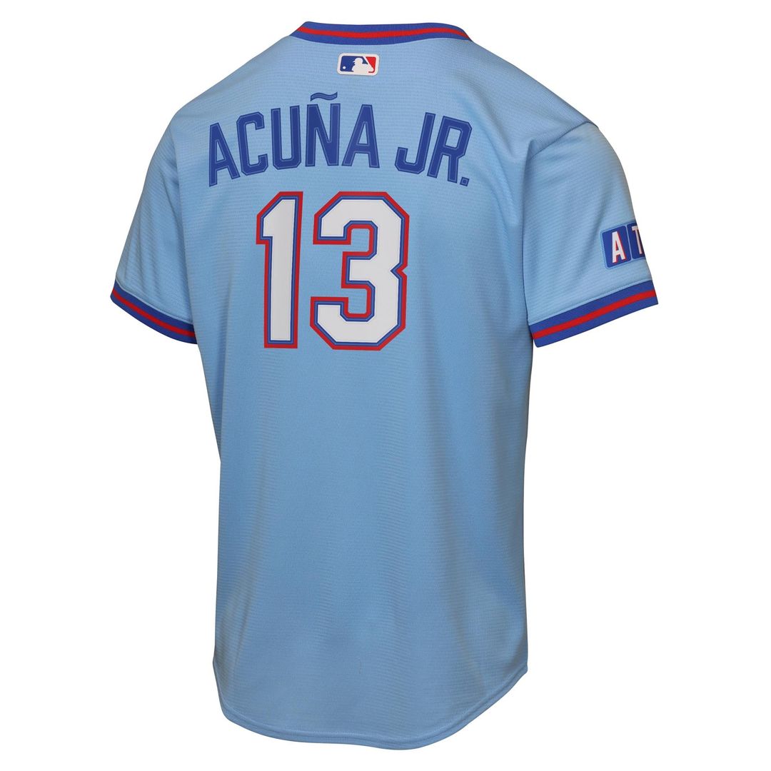 Ronald Acuña Jr. Atlanta Braves Youth 2026 City Connect Stadium Jersey - Powder Blue