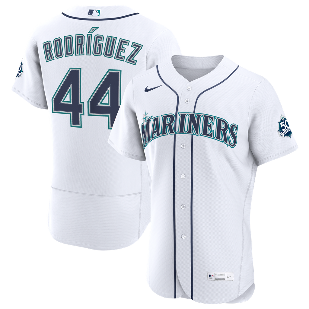 Julio Rodriguez Seattle Mariners Home 50th Season Authentic Jersey - White