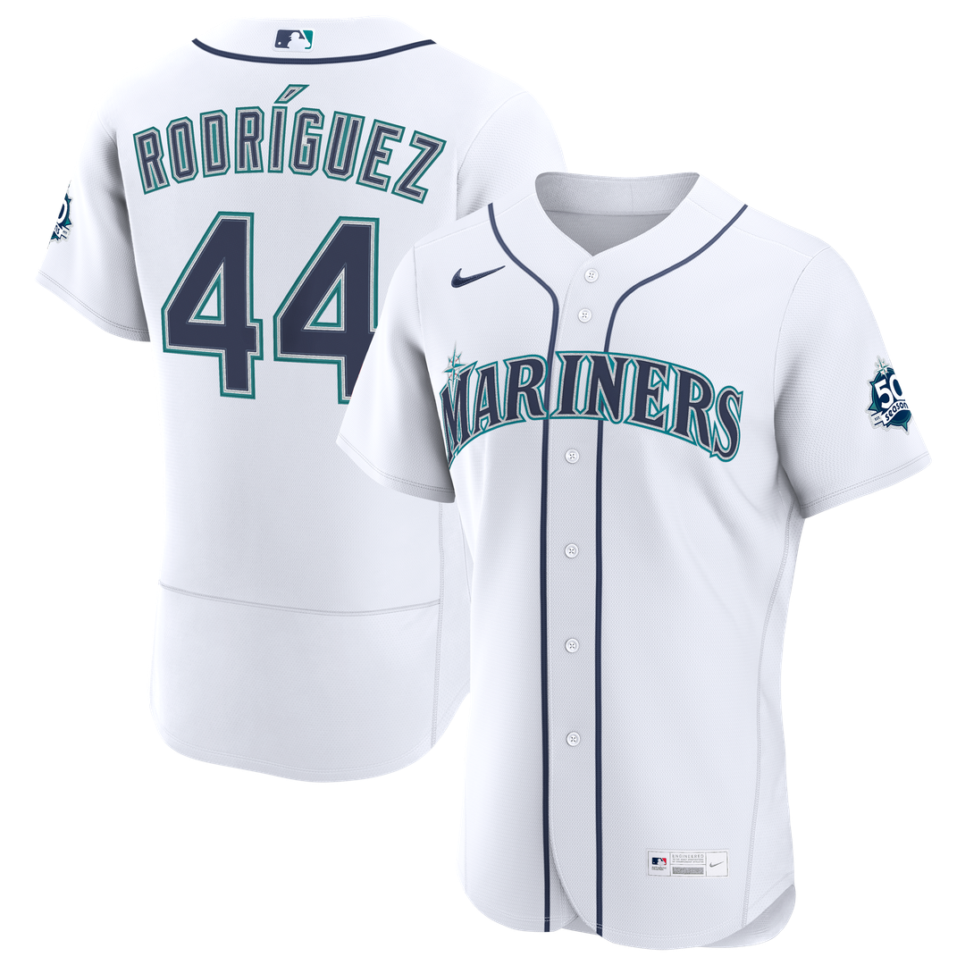 Julio Rodriguez Seattle Mariners Home 50th Season Authentic Jersey - White