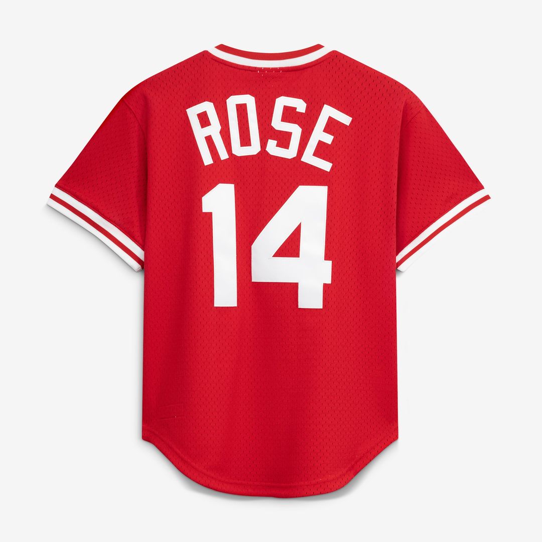 Pete Rose Cincinnati Reds Authentic Batting Practice Jersey - Red