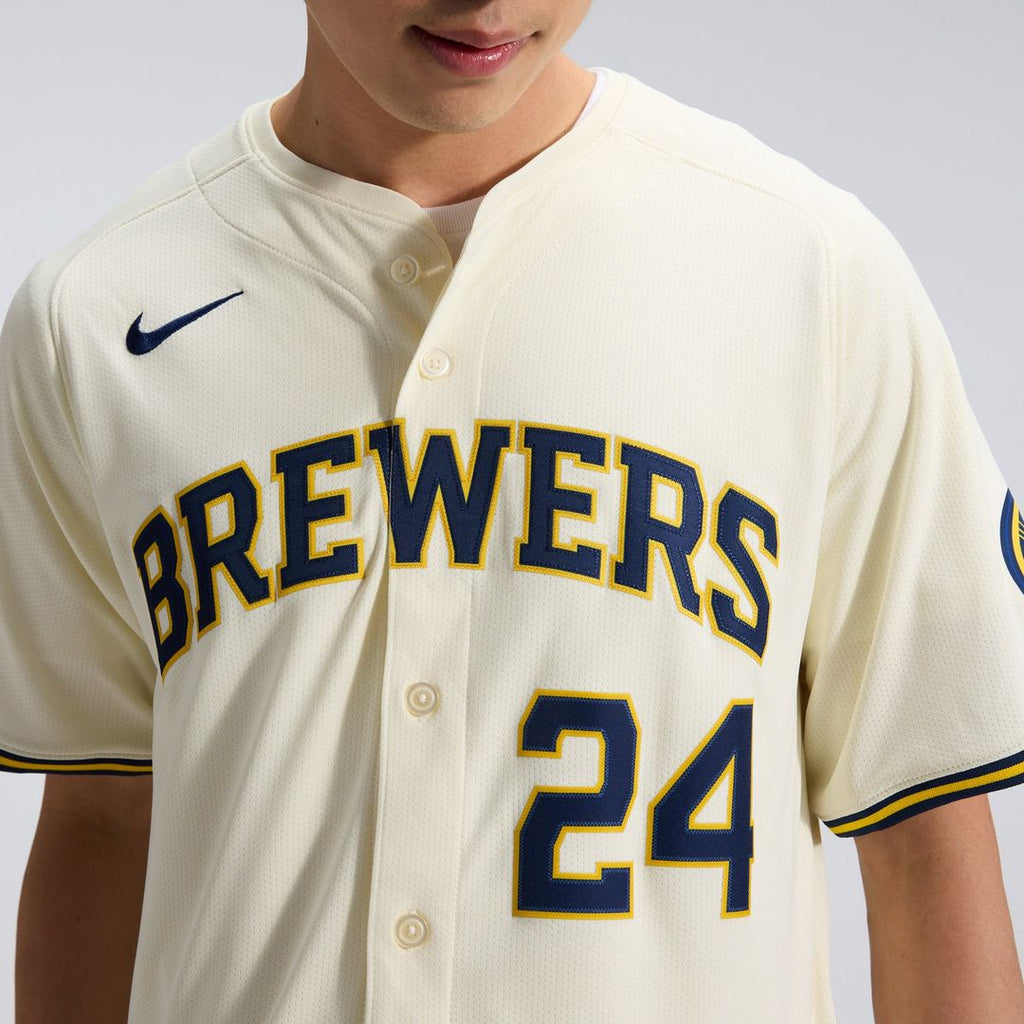 William Contreras Milwaukee Brewers Home Limited Player Jersey - Cream