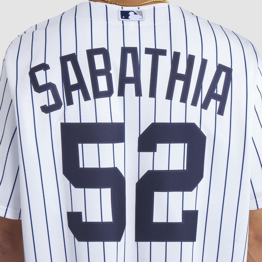 CC Sabathia New York Yankees 2025 Baseball Hall of Fame Name & Number Retired Replica Jersey - White