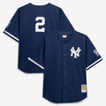 Derek Jeter New York Yankees Cooperstown Collection Mesh Batting Practice Button - Up Jersey - Navy