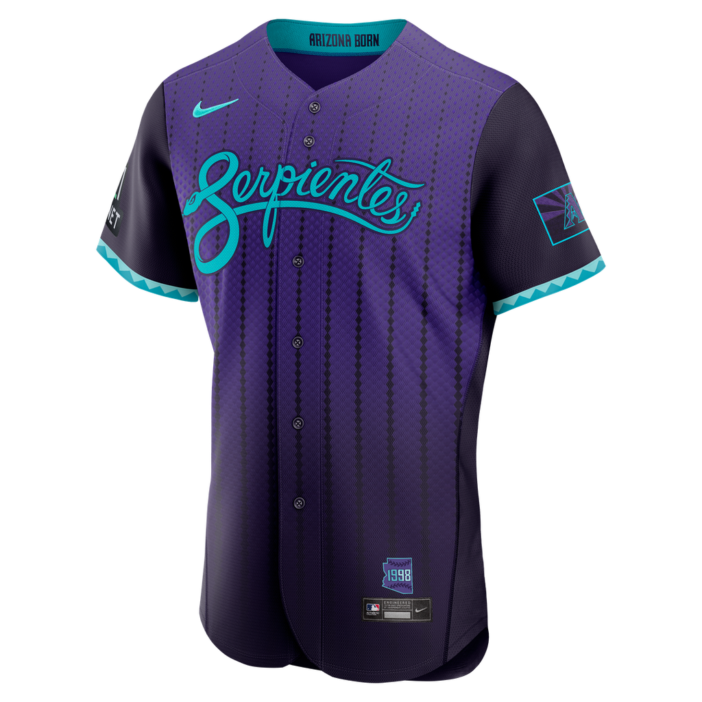 Arizona Diamondbacks City Connect Authentic Sponsor Patch Jersey - Purple