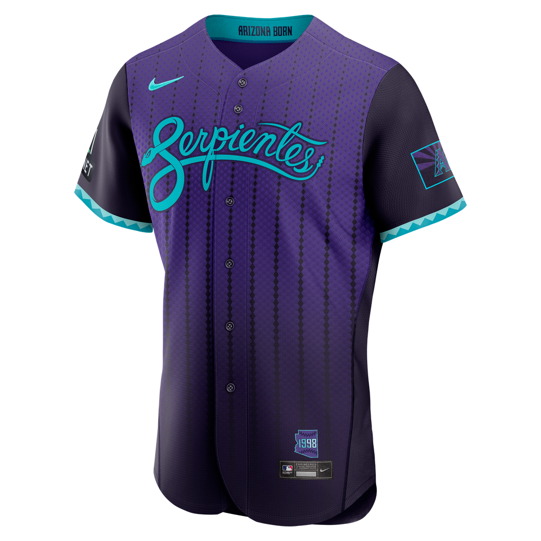 Arizona Diamondbacks City Connect Authentic Sponsor Patch Jersey - Purple