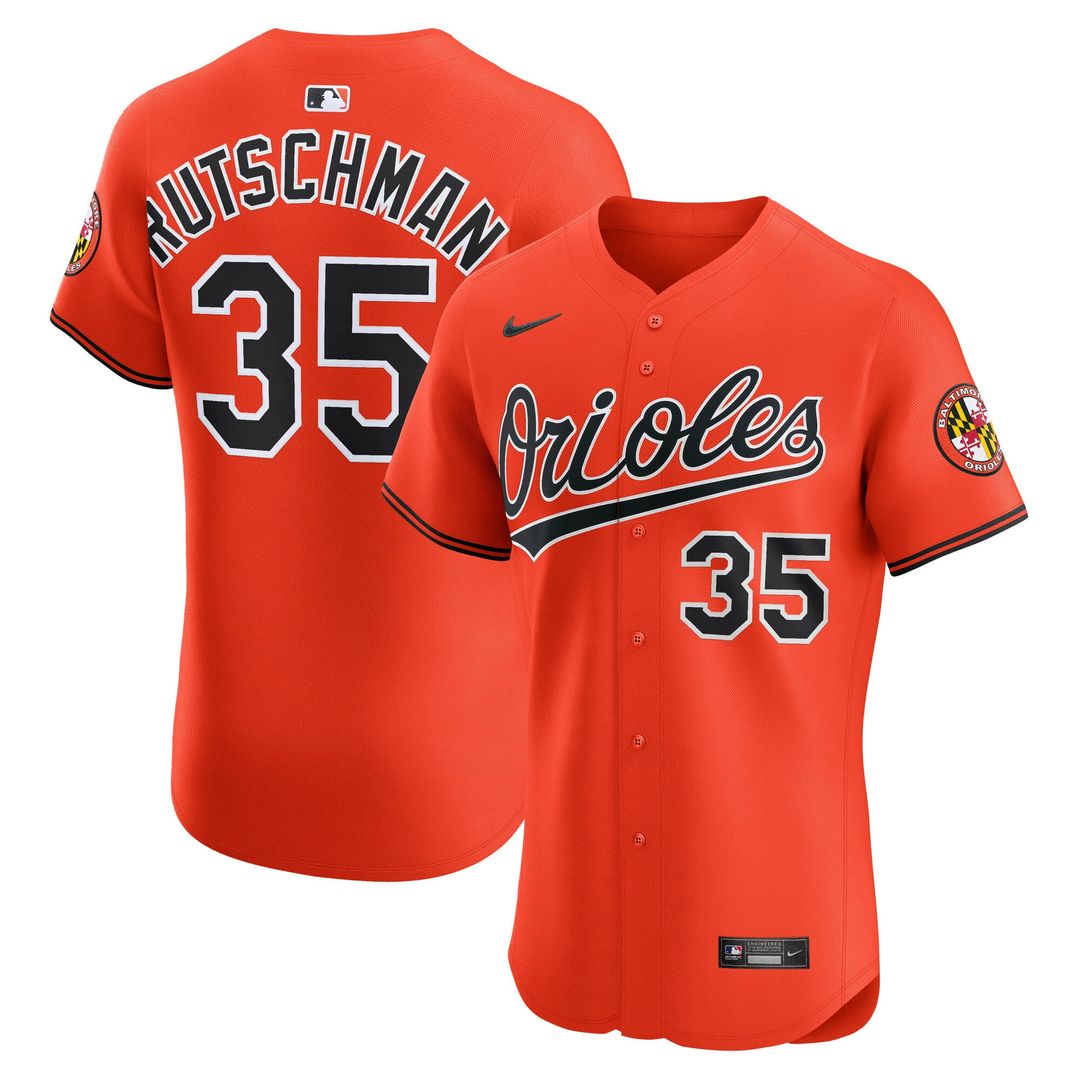Adley Rutschman Baltimore Orioles Alternate 2 Elite Jersey - Orange