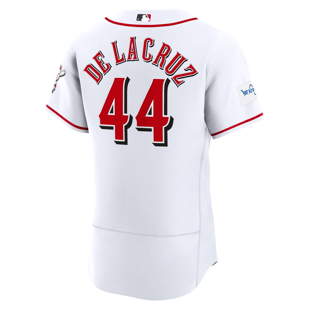 Elly De La Cruz Cincinnati Reds Home Authentic Sponsor Patch Jersey - White