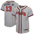 Ronald Acuña Jr. Atlanta Braves Youth Road Replica Jersey - Gray