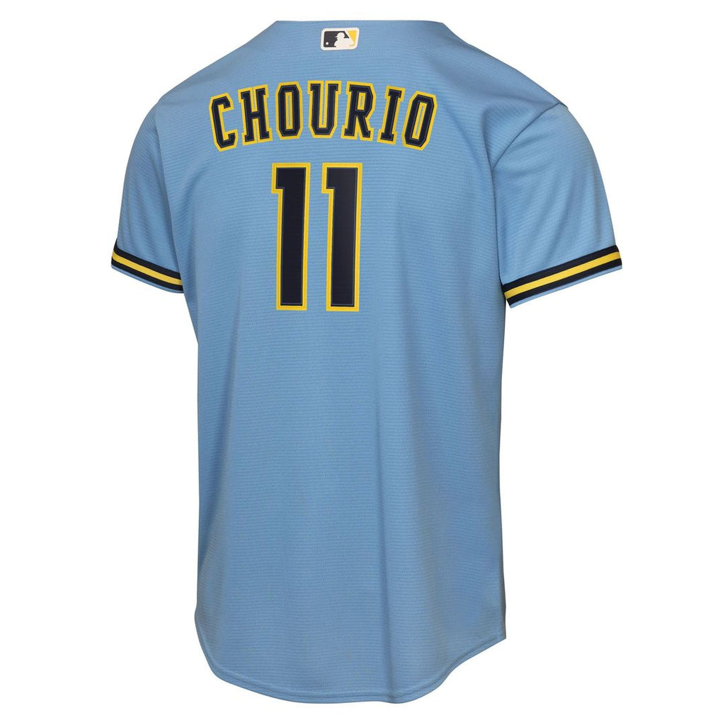 Jackson Chourio Milwaukee Brewers Youth Road Replica Jersey - Light Blue