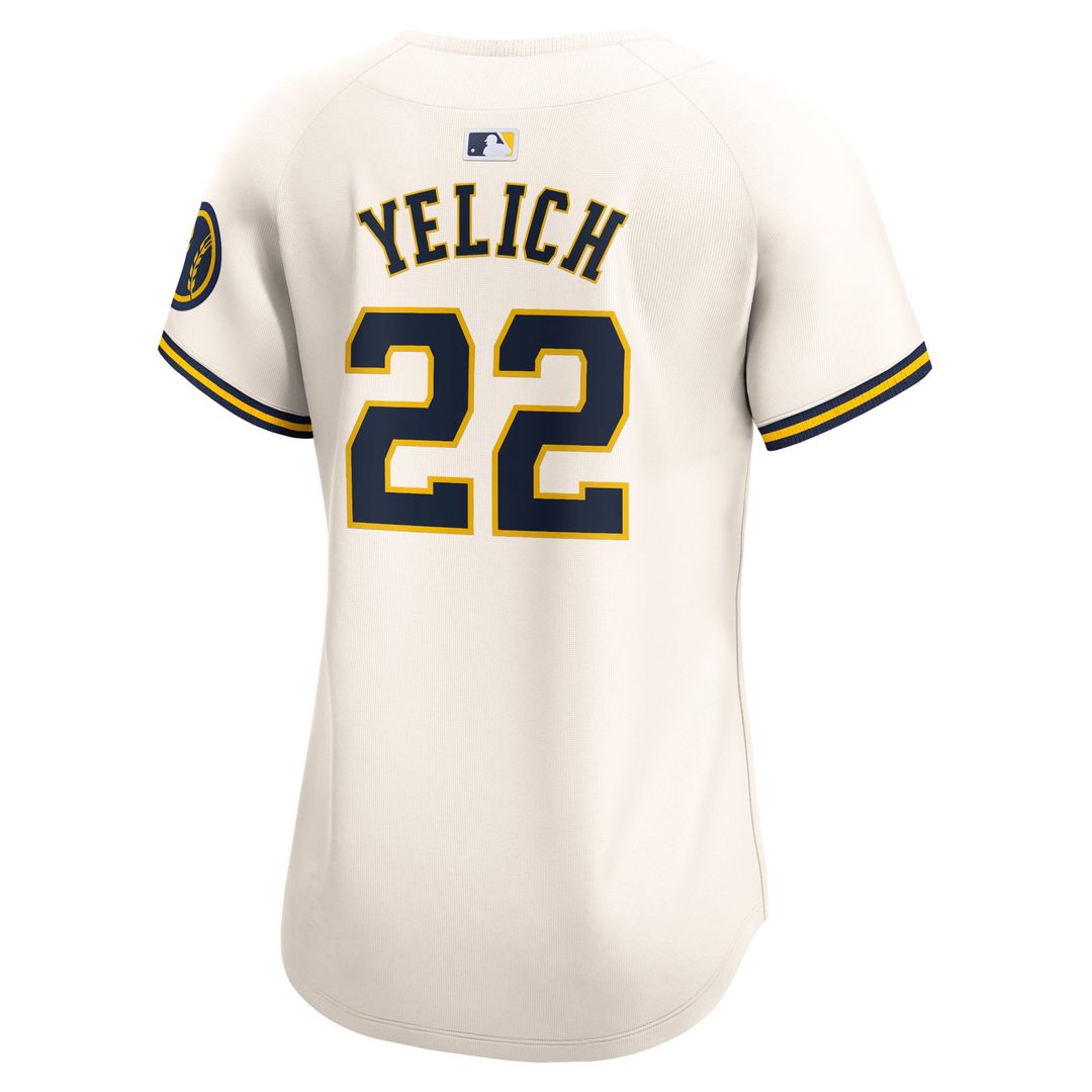 Christian Yelich Milwaukee Brewers Women's Home Limited Player Jersey - Cream