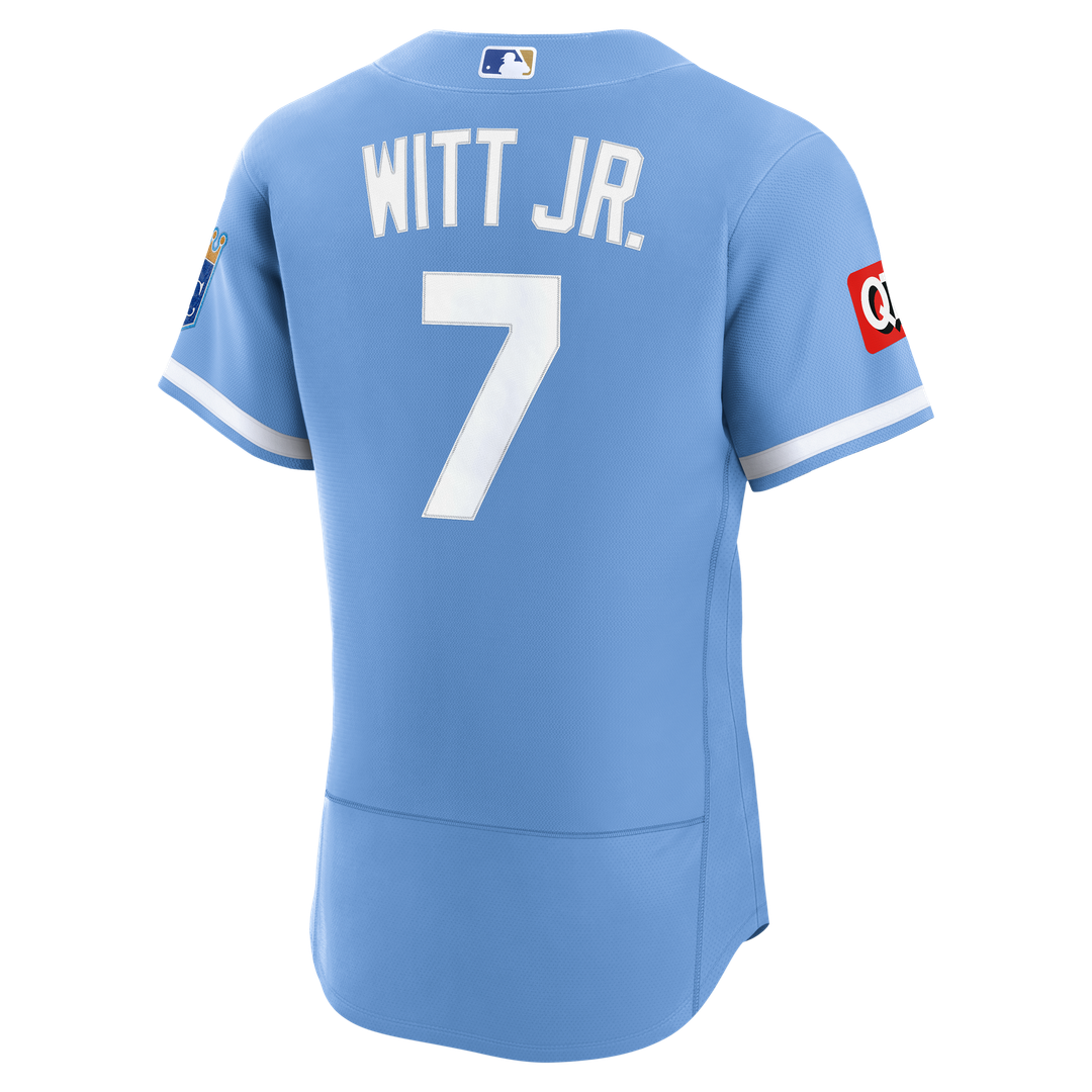Bobby Witt Jr. Kansas City Royals Alternate Authentic Sponsor Patch Jersey - Light Blue