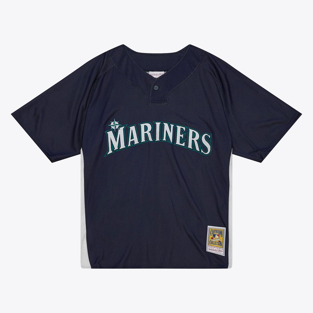 Ichiro Suzuki Seattle Mariners Big & Tall Cooperstown Mesh Batting Practice Jersey - Navy