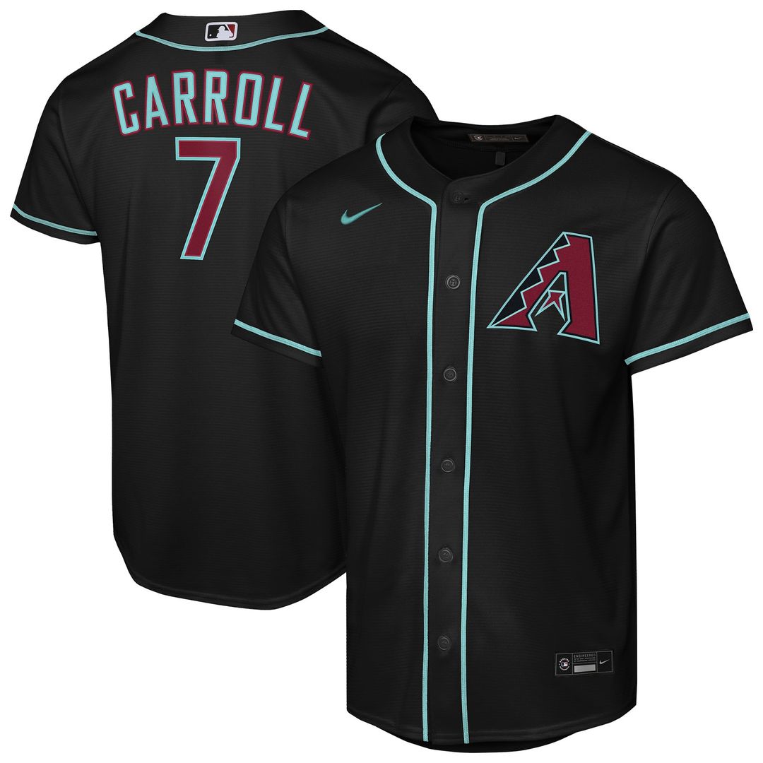 Corbin Carroll Arizona Diamondbacks Youth Alternate Replica Jersey - Black