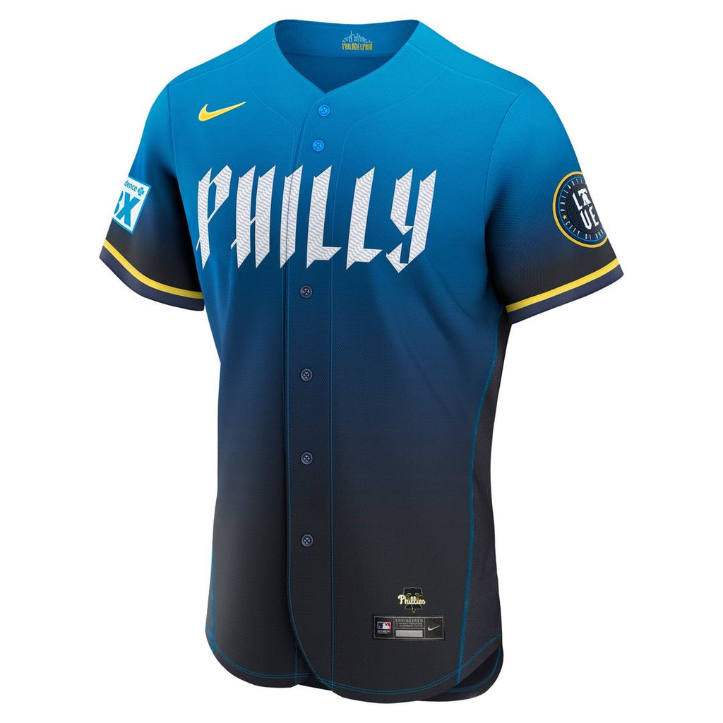 Philadelphia Phillies City Connect Authentic Sponsor Patch Jersey - Navy