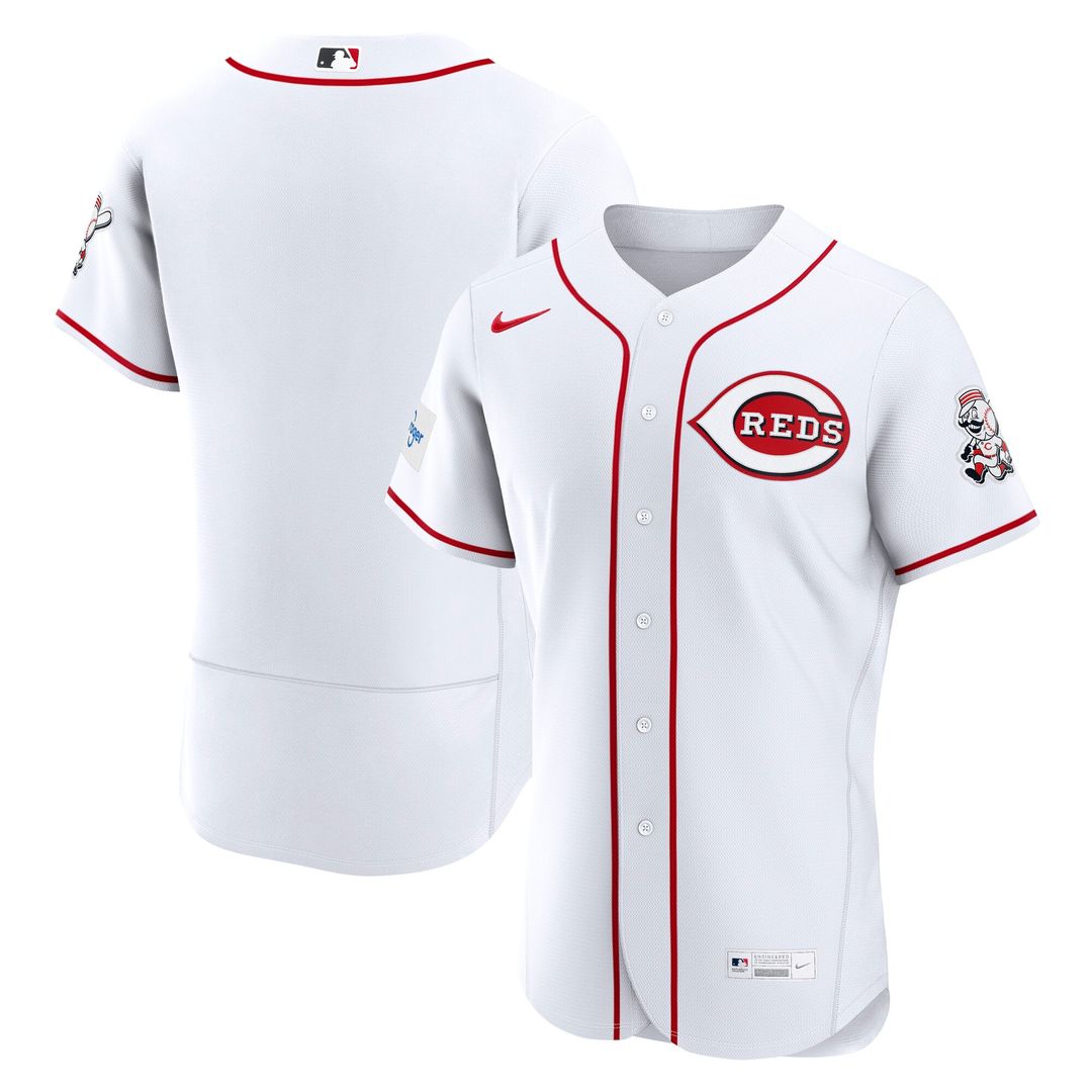 Cincinnati Reds Home Sponsor Patch Authentic Jersey - White