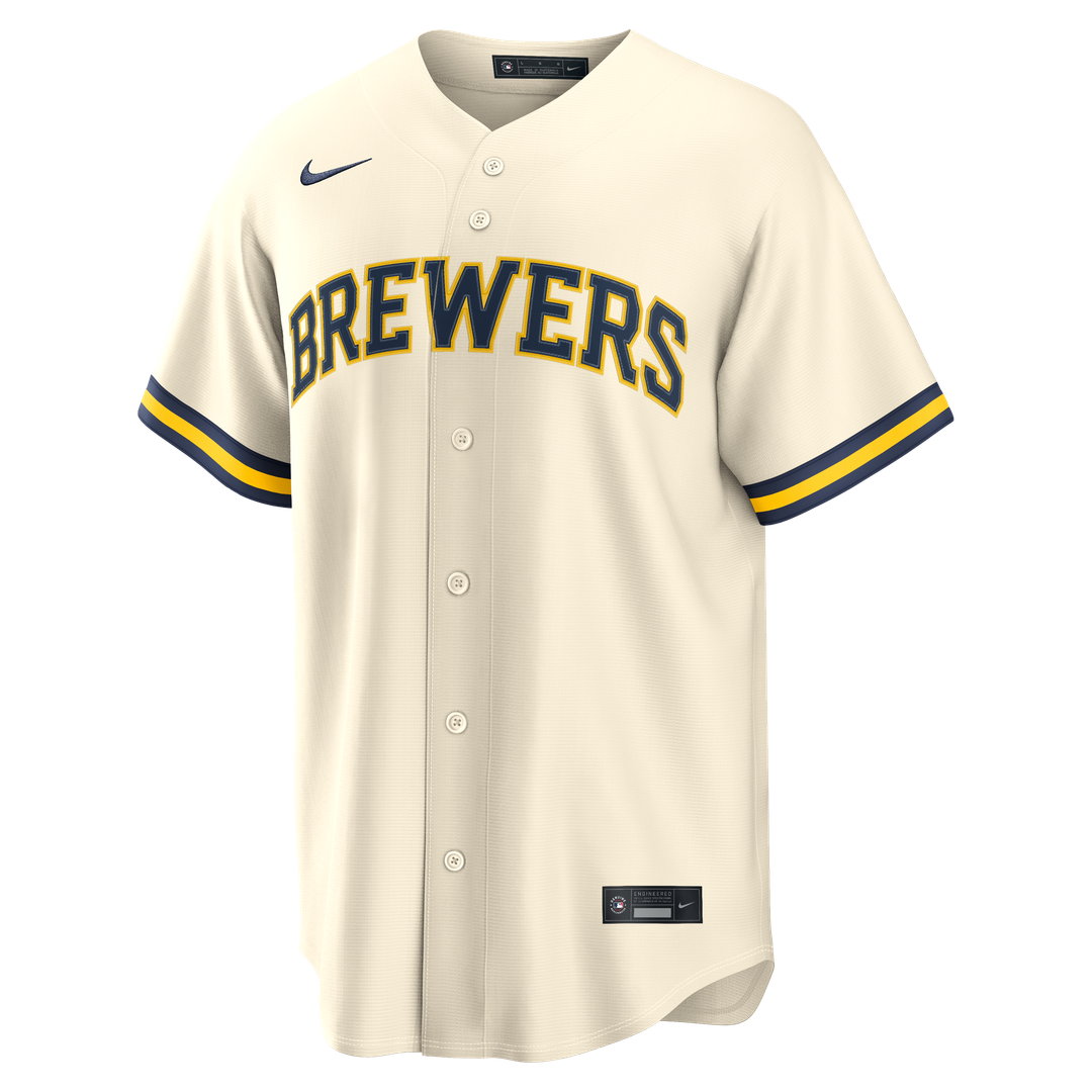 Jackson Chourio Milwaukee Brewers Home Replica Jersey - Cream