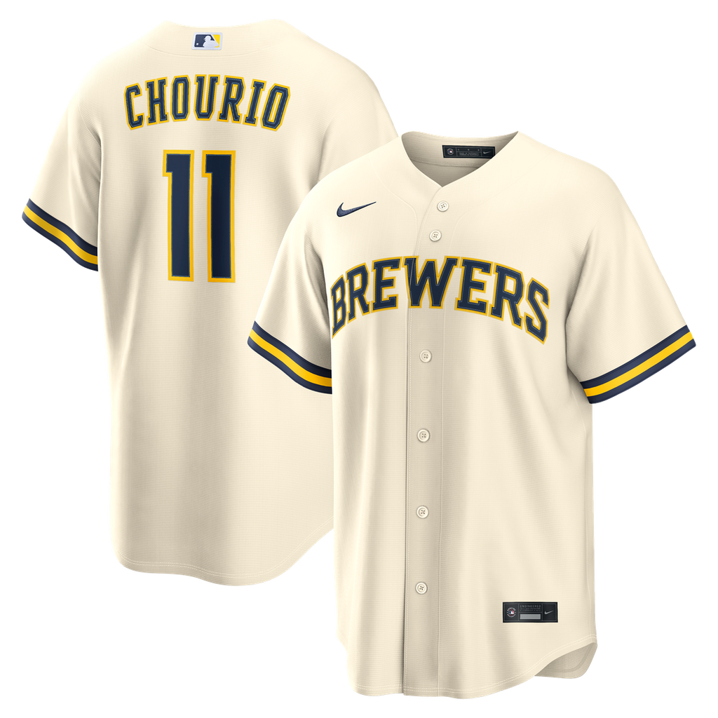 Jackson Chourio Milwaukee Brewers Home Replica Jersey - Cream