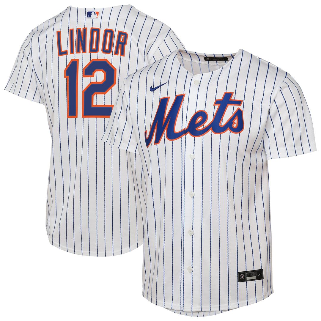 Francisco Lindor New York Mets Youth Home Replica Player Jersey - White