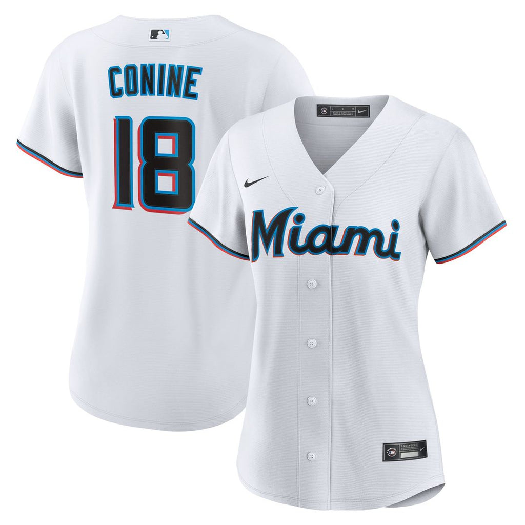 Griffin Conine Miami Marlins Women's Home Replica Jersey - White