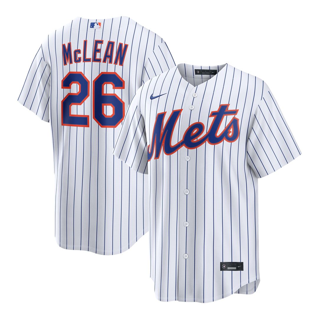 Nolan McLean New York Mets Home Replica Jersey - White