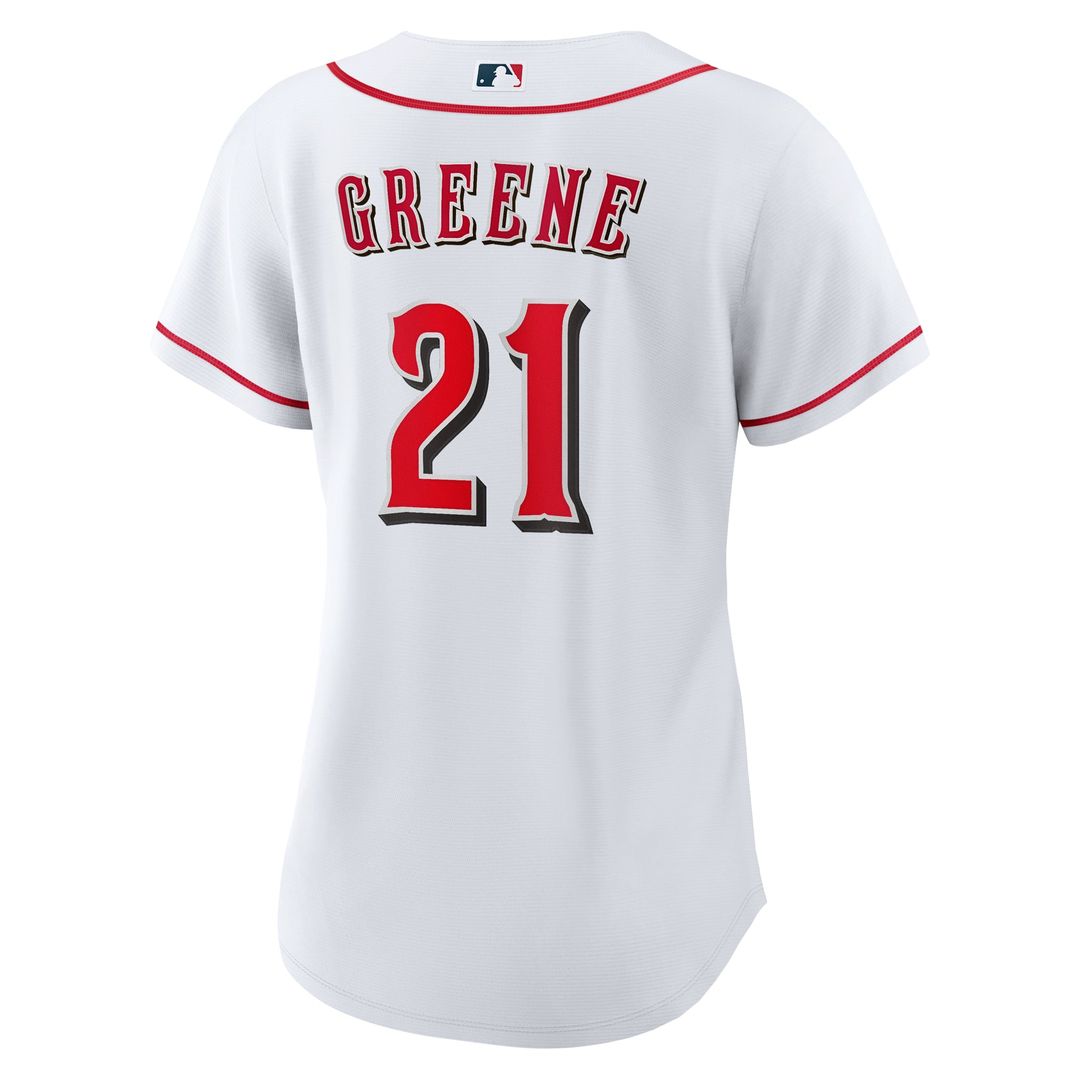 Hunter Greene Cincinnati Reds Women's Home Replica Jersey - White