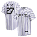 Jordan Beck Colorado Rockies Home Replica Jersey - White