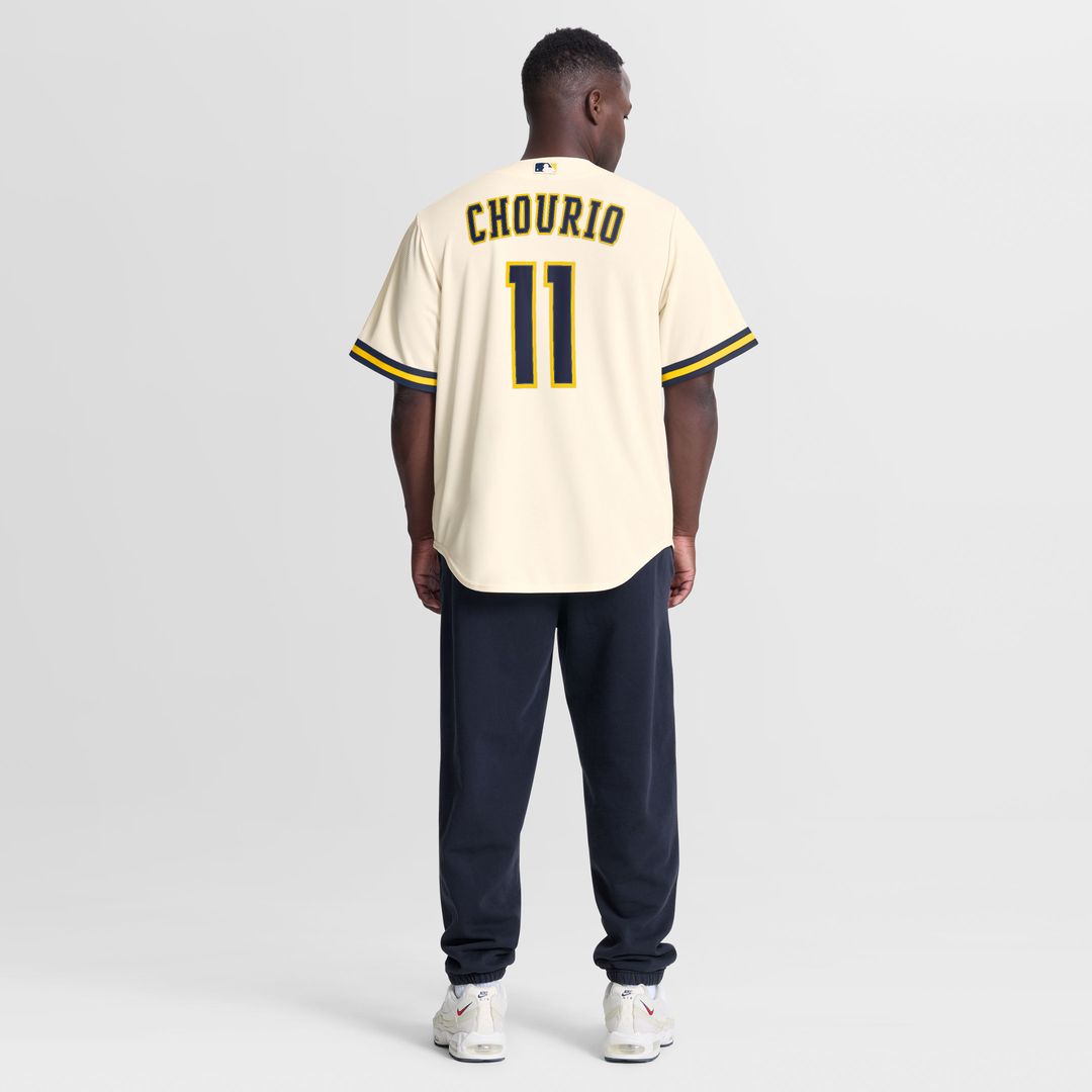 Jackson Chourio Milwaukee Brewers Home Replica Jersey - Cream